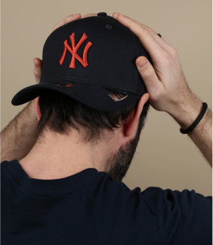 cap NY oranje blauw League Ess 950 Stretch NY navy russet